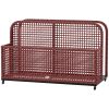 Outsunny PE Rattan Pool Float Storage Organizer with Wheels, Mixed Brown