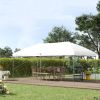 Outsunny 10x19 Heavy Duty Pop up Canopy with Easy Steels, Adjustable Height, Party Tent for Patio, Backyard, Garden, Off-White
