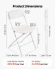 VEVOR 4 Pack Folding Chairs, Foldable Plastic Chairs with Heavy Duty Metal Frame, Portable Folding Card Table Chairs