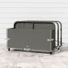 Outsunny PE Rattan Pool Float Storage Organizer with Wheels, Mixed Gray