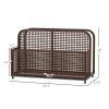 Outsunny Pool Float Storage, Pool Caddy, with Wheels, 43.25" L x 22.5" W x 28" H, Brown