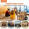 VEVOR Firewood Cart, 220 lbs Weight Capacity, Wood Carrier with Wheels, Binding Rope and Water-proof Tarp, Utility Log Rack for Storage or Move