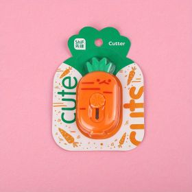 Fruit Vegetable Utility Knife Mini Portable Student Journal Diary Pocket Knife Express Box Opener Office Stationery Paper Cutting Knife (style: Carrot)