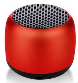 IPX5 Waterproof Mini Portable Bluetooth Speaker Metal HiFi TWS Interconnection Super Small Steel Stereo Wireless Loudspeaker (Set Type: Speaker, Color: Red)