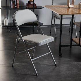 4PCS Plastic Outdoor Folding Chair with 330 lbs Weight Capacity Comfortable Activity Chair - Lightweight Folding Chair for Indoor and Outdoor Dining P (Color: GRAY)