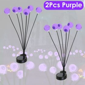 2Packs/4Packs Solar Scary Eyeballs Lights Outdoor Halloween Decoration Swaying Light Halloween Path Lights Ornaments with Total 12LED IP65 Waterproof (Product type: 2Pcs Purple)