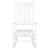 Outdoor/Indoor Rocking Chair, Square Wooden Rocking Chair Wavy Backboard 68.5*86*115CM  RT