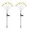 2Pcs Solar Firefly Lights Swaying Decorative Pathway Stake Lamp IP65 Waterproof Landscape Patio Yard Night Light