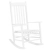 Outdoor/Indoor Rocking Chair, Square Wooden Rocking Chair Wavy Backboard 68.5*86*115CM  RT
